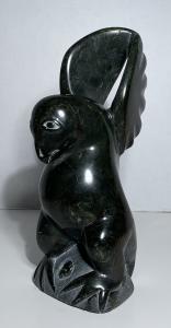 Inuit Soapstone Bird Carving – 13” Vintage Art