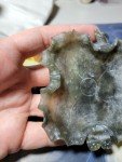 Hand-Carved Dark Green Soapstone Lotus Leaf Dish