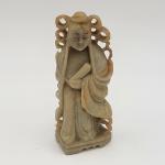 Guanyin Soapstone Carving Sculpture - 3" Tall