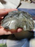 Hand-Carved Dark Green Soapstone Lotus Leaf Dish