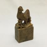 Chinese Soapstone Carved Rooster Seal Stamp