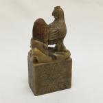 Chinese Soapstone Carved Rooster Seal Stamp