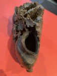 Hand Carved Chinese Soapstone Floral Mountain Sculpture