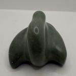 Inuit Green Soapstone Hand-Carved Bird Figurine