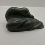 Inuit Green Soapstone Hand-Carved Bird Figurine