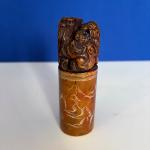Dragon Seal with Box - Chinese Soapstone Carving