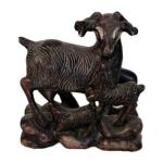 Hand Carved Soapstone Goat Family Figurine