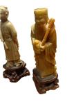 Vintage Chinese Soapstone Carved Figures Set