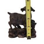 Hand Carved Soapstone Goat Family Figurine
