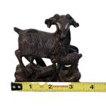 Hand Carved Soapstone Goat Family Figurine