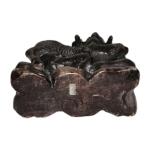 Hand Carved Soapstone Goat Family Figurine