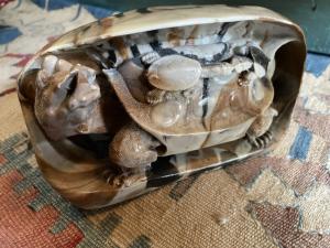 Handmade Chinese Soapstone Turtle Carving