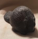 Handmade Soapstone Beaver Carving - Canadian Wolf