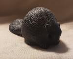Handmade Soapstone Beaver Carving - Canadian Wolf