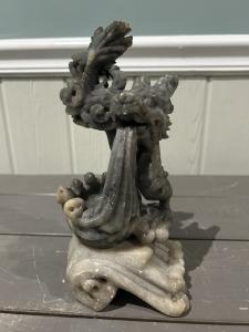 Hand Carved Vintage Chinese Soapstone Dragon Figurine
