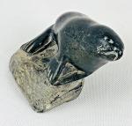 Vintage Inuit Soapstone Seal Sculpture 5 Inch