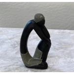 Hand Carved Vintage Soapstone Sitting Figure 7.7