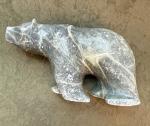 Vintage Soapstone Inuit Polar Bear Sculpture