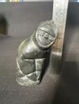Inuit Soapstone Seal Hunter Carving, Signed & Numbered