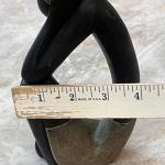 Hand Carved Vintage Soapstone Sitting Figure 7.7