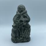 Hand-Carved Soapstone Wolf Sculpture from Canada