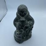 Hand-Carved Soapstone Wolf Sculpture from Canada