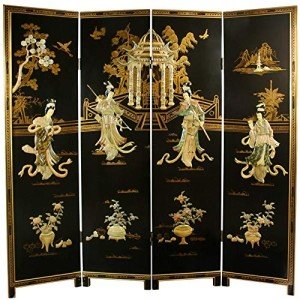 Chinese Soapstone Lady General Decorative Art Screen