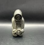 Inuit Hand Carved Soapstone Figurine - 3.5”