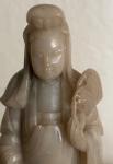 Hand Carved Qing Dynasty Soapstone Quan Yin Statue