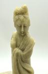 Hand-Carved Vintage Soapstone Quan Yin Statue 7”