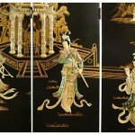 Chinese Soapstone Lady General Decorative Art Screen