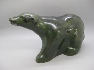 Tamarack Carved Soapstone Polar Bear Sculpture 9.5