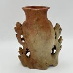 Vintage Soapstone Vase with Bird Design, 10.75