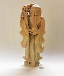 Chinese Soapstone Carving of Shou Lao, Longevity Deity