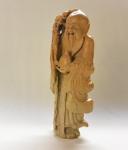 Chinese Soapstone Carving of Shou Lao, Longevity Deity