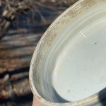 Antique Chinese Blue & White Porcelain Jar Lid