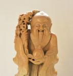 Chinese Soapstone Carving of Shou Lao, Longevity Deity