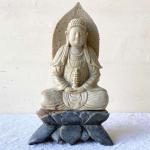Chinese Soapstone Buddha Sculpture, Hand Carved