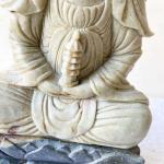 Chinese Soapstone Buddha Sculpture, Hand Carved