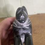 Inuit Fisherman Soapstone Carving Figurine