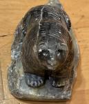 Inuit Soapstone Bear Sculpture - 4” x 3”