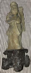 Antique Hand-Carved Chinese Soapstone Statue