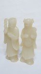 Chinese Soapstone Carved Figure Statue Pair