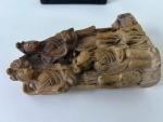 Chinese Soapstone Hand Carving with Figural Scene