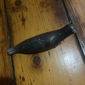 Inuit Hand-Carved Soapstone Seal Sculpture