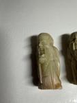 Hand Carved Chinese Soapstone Longevity Figurine Lot