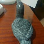 Wolf Soapstone Sculpture with Glass Eyes