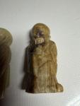 Hand Carved Chinese Soapstone Longevity Figurine Lot