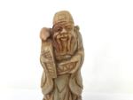 Vintage Chinese Soapstone Man with Ruyi and Box
