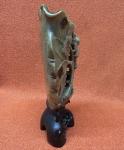 Vintage Chinese Soapstone Carved Vase 10.75”